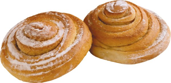 Булочка на белом фоне