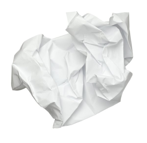 Бумажные салфетки смятые