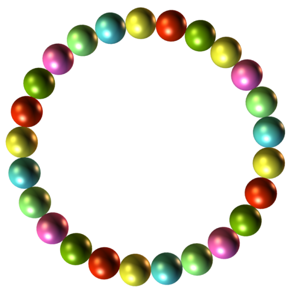 Круглая рамка с бусинами