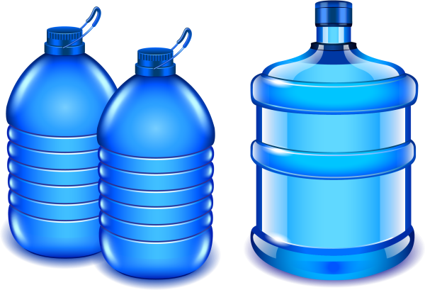 Бутыль воды на прозрачном фоне