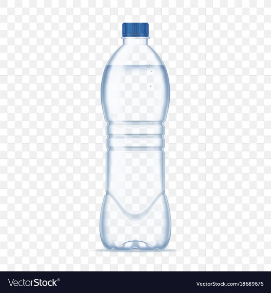 Пластиковая бутылка на прозрачном фоне