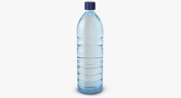 Бутылка воды на белом фоне