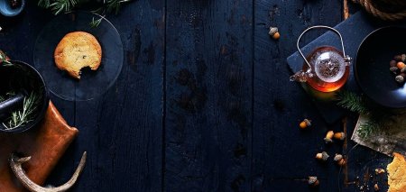 Черный фон для меню кафе