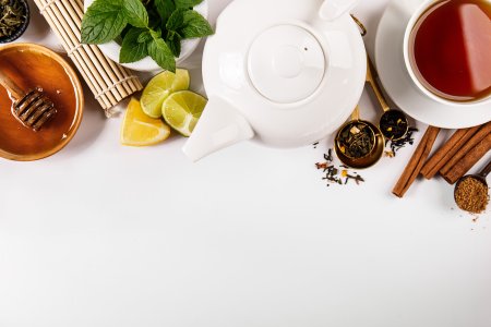 Чай вид сверху