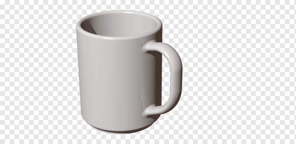 Белая Кружка на прозрачном фоне