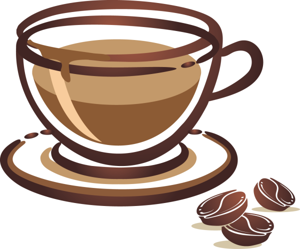 Чашка кофе на прозрачном фоне