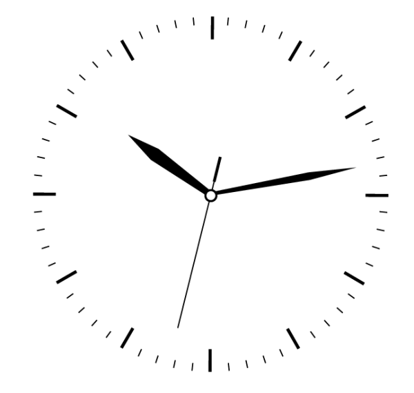 Контурное изображение часы