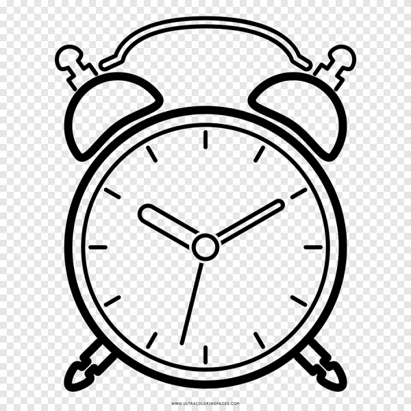 Будильник раскраска для детей