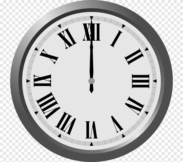 Циферблат полночь