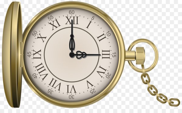 Механические часы на прозрачном фоне