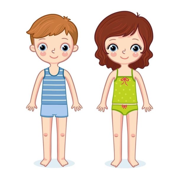 Части тела мальчика и девочки