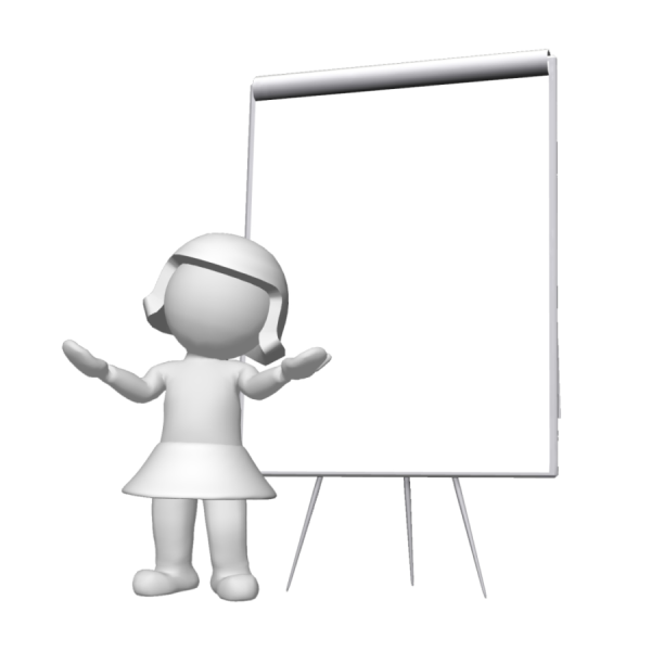 Человечек на белом фоне