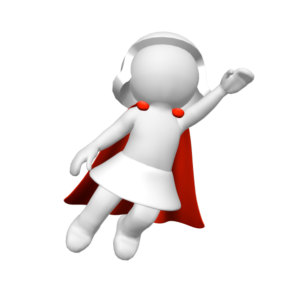 Человечек на белом фоне