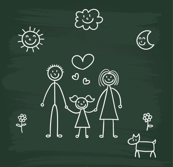 Детские рисунки мелом