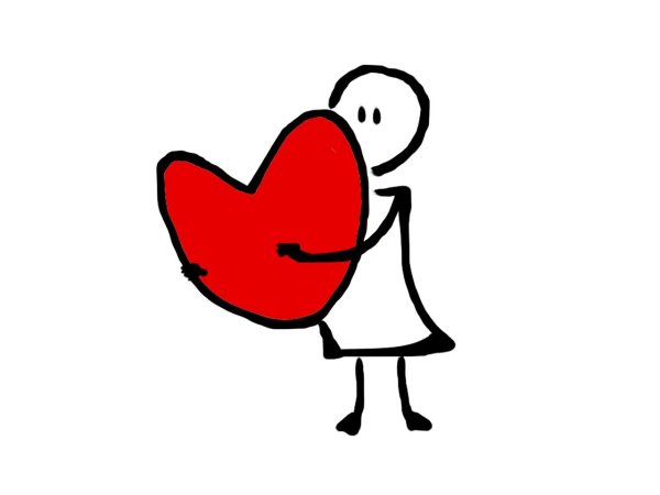 Человечек с сердечком