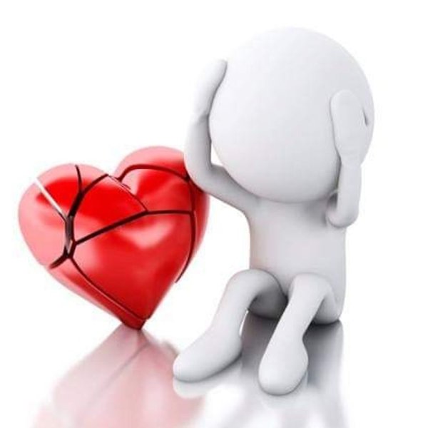 Белый человечек с сердечком