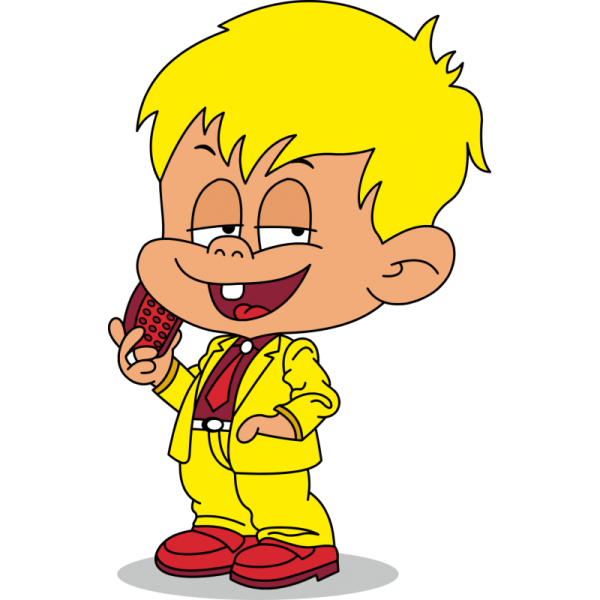 Смешной мальчик мультяшный