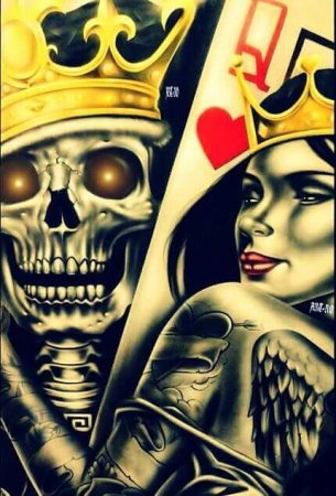 Скелет и две дамы