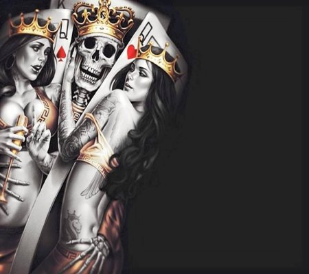 Скелет Король и две дамы