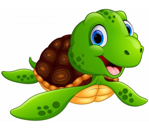 Морская черепашка мультяшная