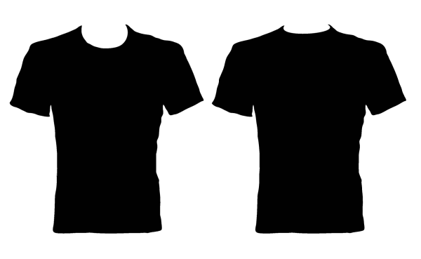Черная футболка макет