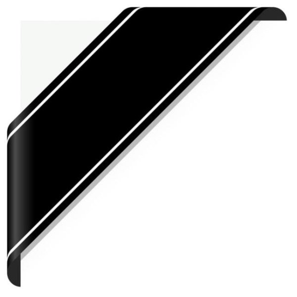 Черная лента уголок