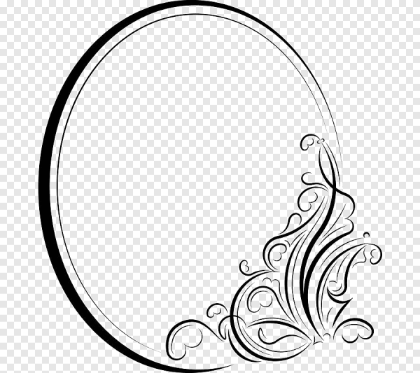 Рамка ворд овальная