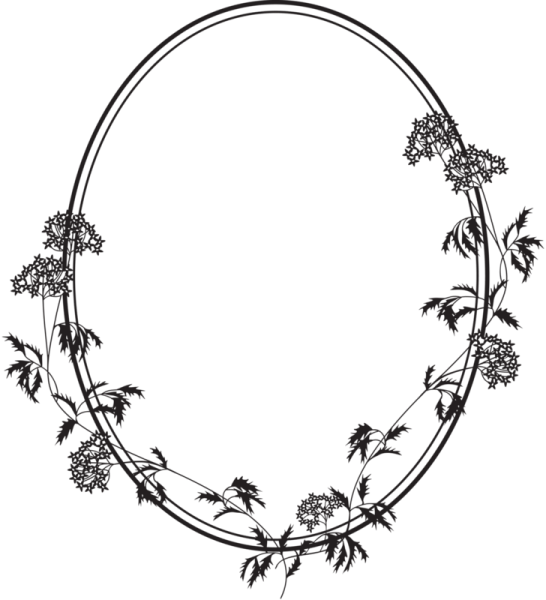 Овальный цветочный орнамент