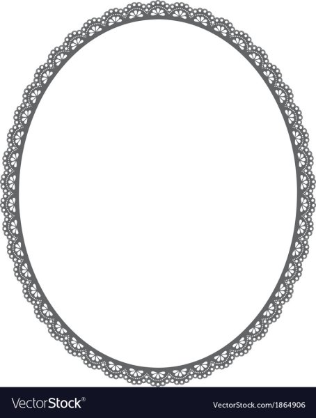 Рамка узкая овальная