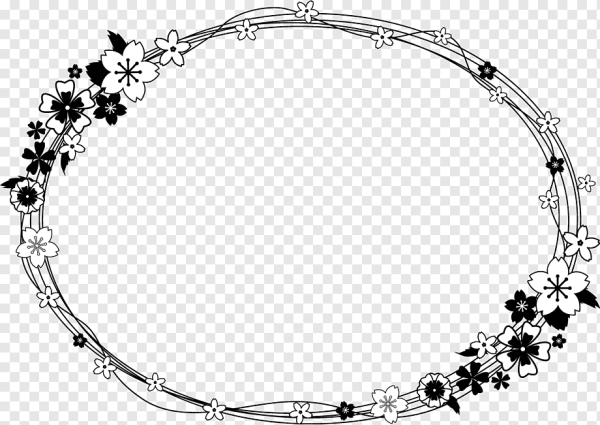 Овальные рамки черно белые