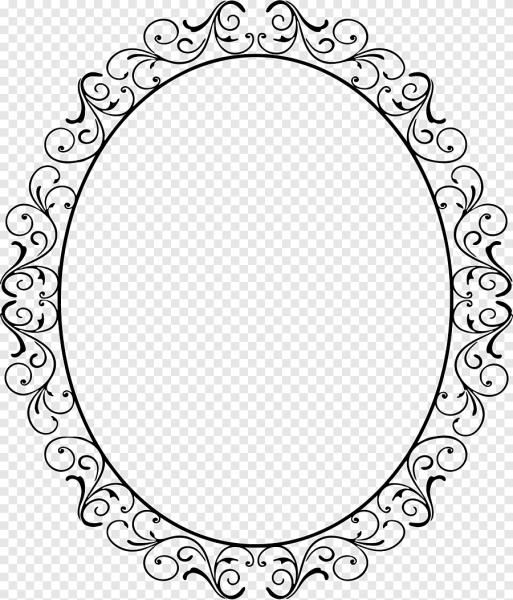Узорная рамка овал