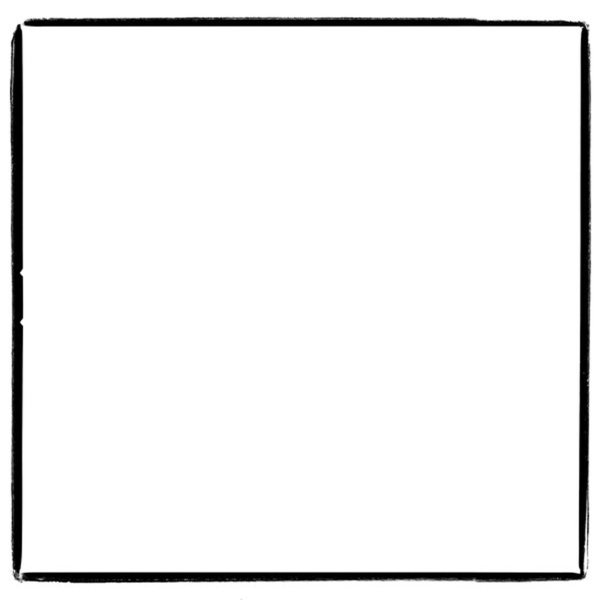 Контур квадрата на прозрачном фоне