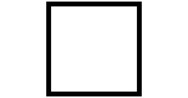 Белый квадрат с черной рамкой