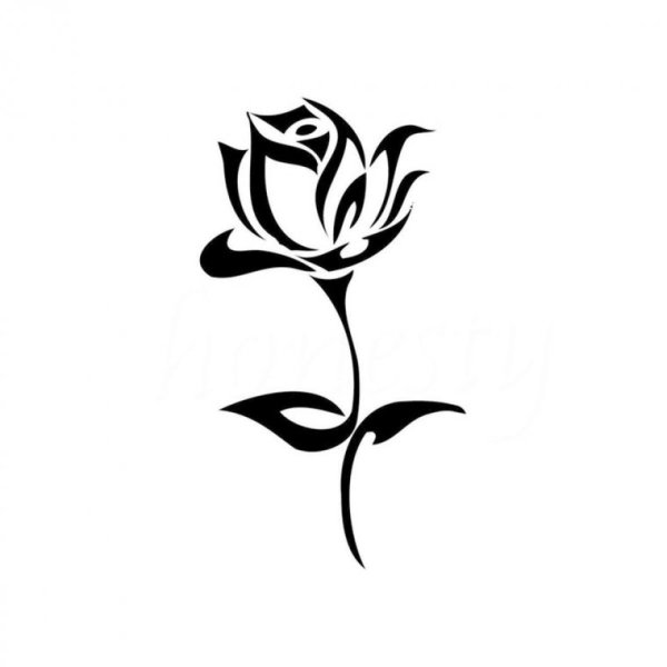 Лёгкие тату роза