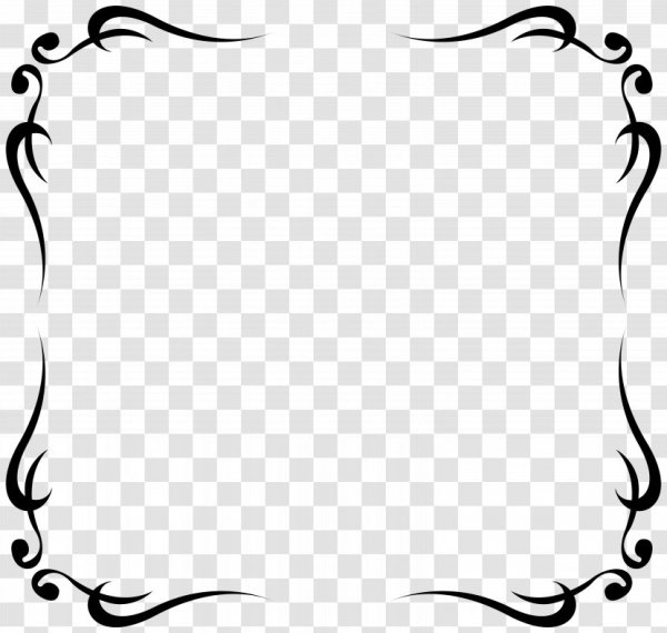 Тонкая рамка с вензелями