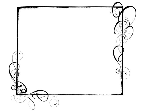 Рамка для текста черно-белая