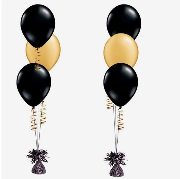 Шарики черно золотые