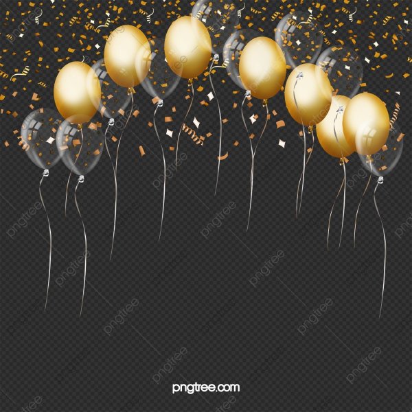 Воздушные шарики на черном фоне