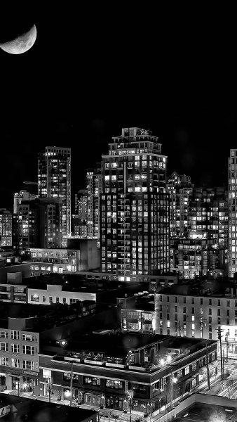 Черно белый город