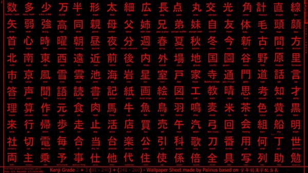 Китайские символы на черном фоне