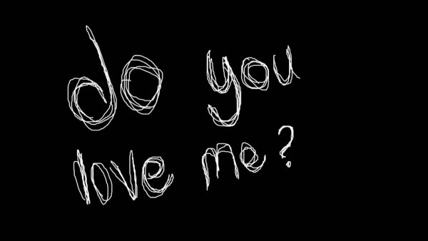 Надпись Love на черном фоне