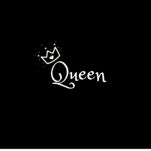 Queen надпись на черном фоне