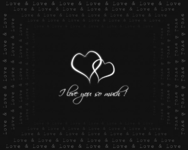 Черный фон i Love