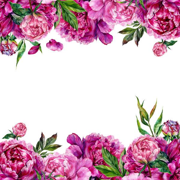 Цветочные рамки с пионами