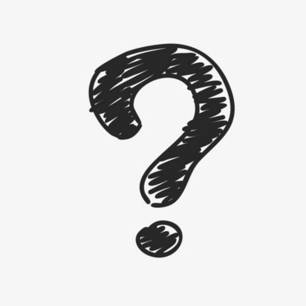 Вопросительный знак черный