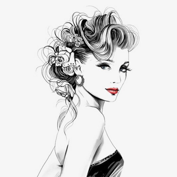 Красивая женщина Графика