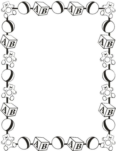 Рамка раскраска для детей