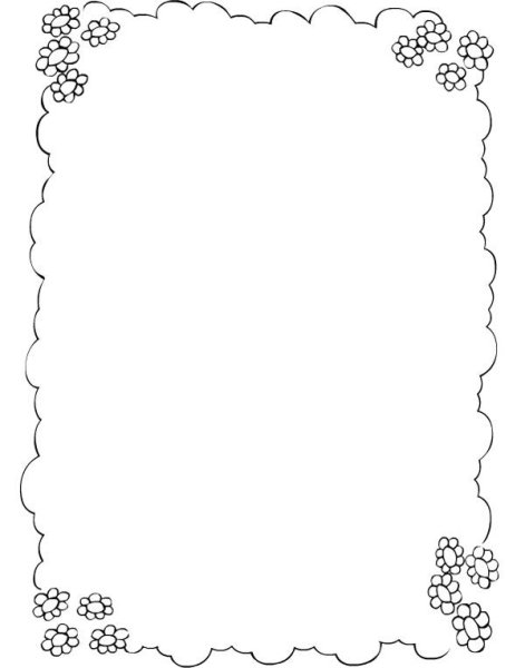 Рамка для текста детская черно-белая