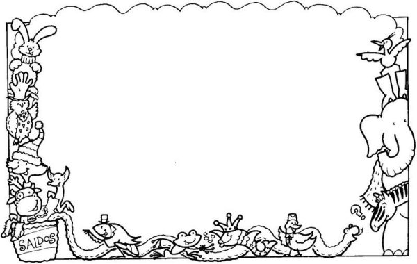 Рамка для детей черно-белая