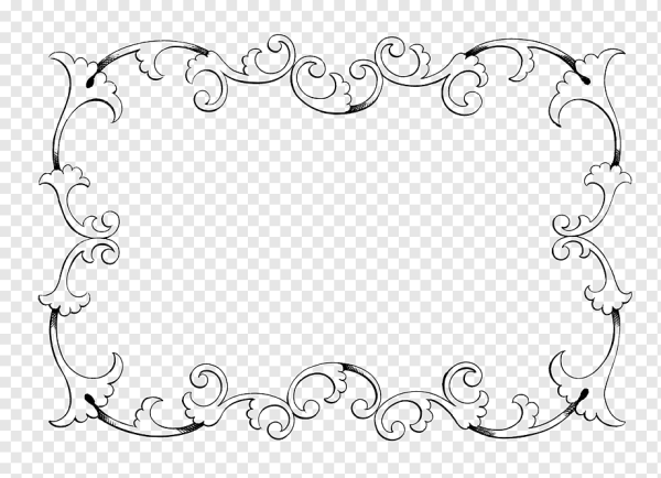 Узорная рамка для текста на прозрачном фоне